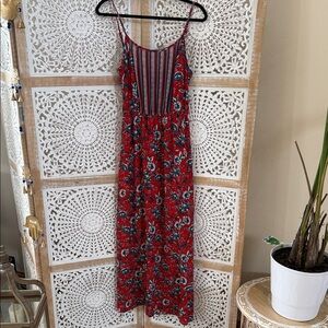 Floral Red Maxi Dress